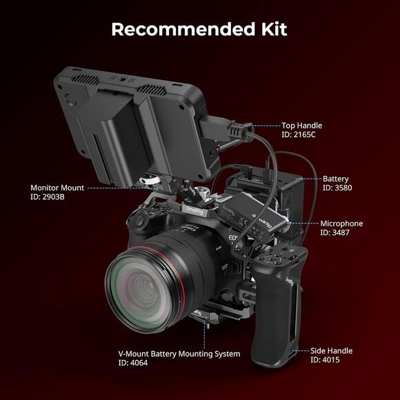 Canon R5 Mark II, Aluminum Alloy Camera Video Cage with Cold Shoe Mount 4978 - Picture 5 of 6